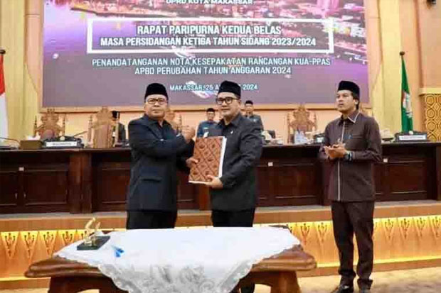 Pemkot dan DPRD Makassar Sepakati KUA-PPAS APBD Perubahan 2024