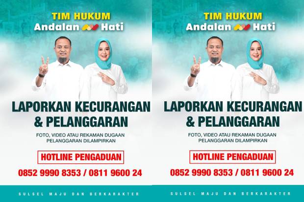 Tim Hukum Andalan Hati Buka Hotline Pengaduan Kecurangan dan Pelanggaran Pemungutan Suara