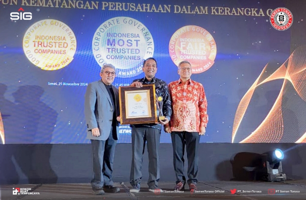 PT Semen Tonasa Sabet Predikat Indonesia Trusted Companies di GCG Award 2024