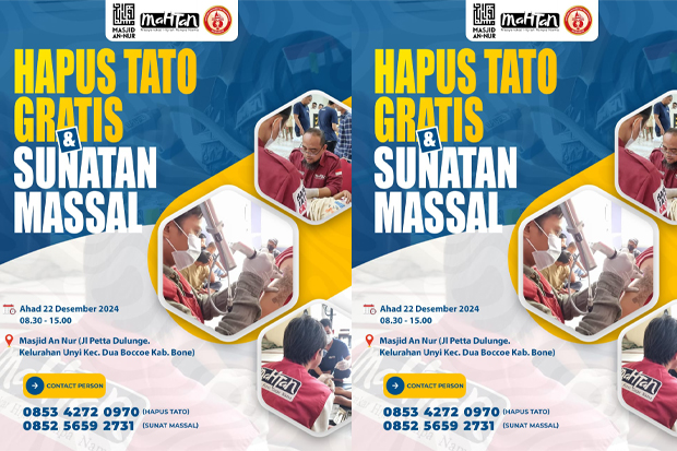 Yayasan Mahtan Akan Gelar Hapus Tato Gratis dan Sunatan Massal di Bone