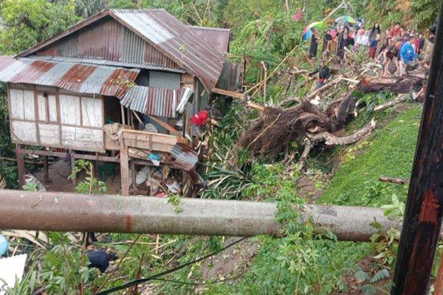 Cuaca Ekstrem Landa Sinjai: Rumah Warga Ambruk, Tiang Listrik dan Pohon Tumbang