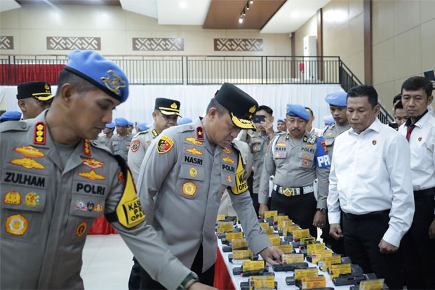 Cegah Penyalagunaan, Senjata Api Personel Polda Sulsel Diperiksa