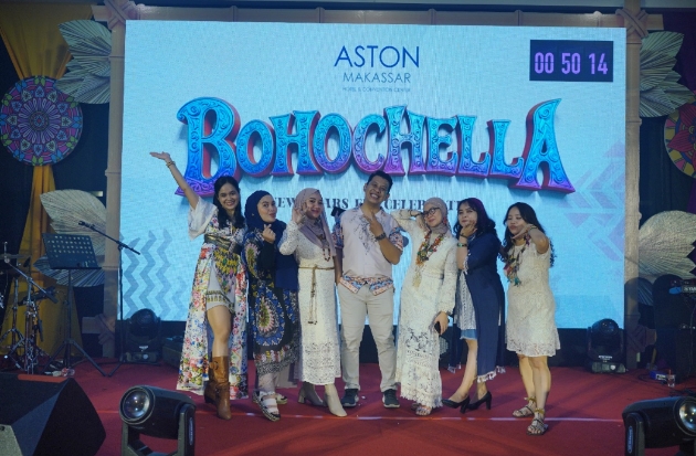 Usung Tema Bohochella! Perayaan Tahun Baru di Aston Makassar Meriah & Bertabur Hadiah