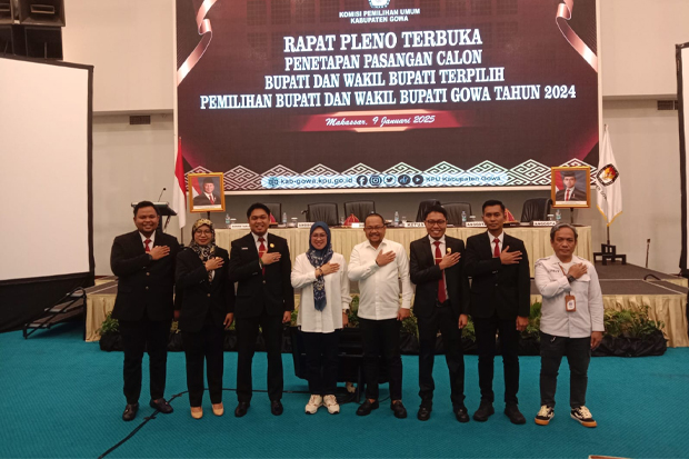 KPU Gowa Tetapkan Husniah-Darmawangsyah Sebagai Paslon Terpilih di Pilkada 2024