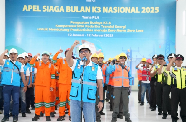 Perketat SOP dan Budaya K3, PLN Serentak Gelar Apel Bulan K3 Nasional