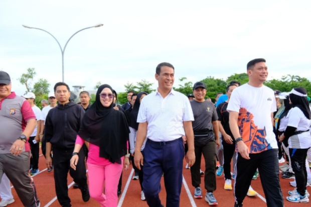 Pertama di Sulsel, Jogging Track Bahan Rubber Berstandar Nasional Hadir di Gowa