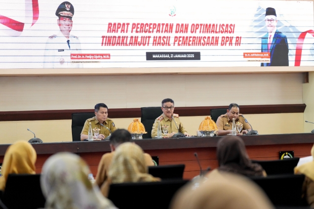 Bahas LHP BPK, Sekda Sulsel Minta OPD Segera Lakukan Tindak Lanjut