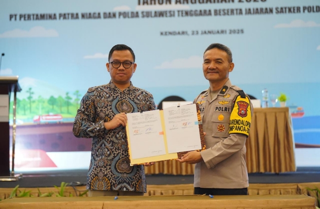 Pertamina & Polda Sultra Tandatangani Kerja Sama Pembelian BBM & Pelumas 2025