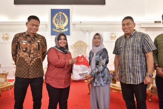 Prof Fadjry Djufry Dampingi Direktur PSKBA Kemensos Serahkan Bantuan Korban Banjir