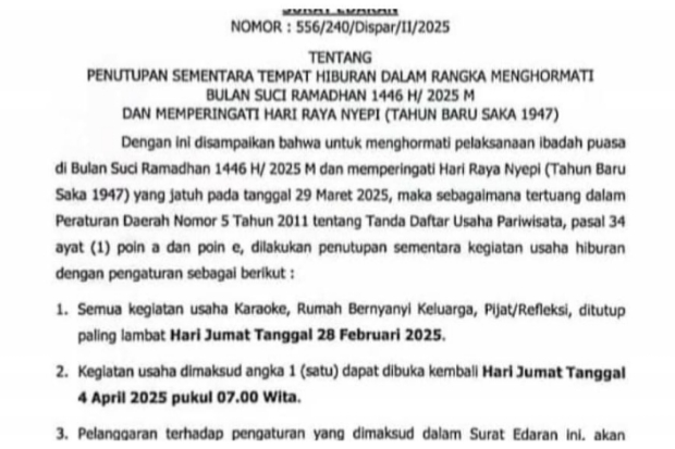 Pemkot Makassar Wajibkan Tempat Hiburan Tutup Selama Ramadan