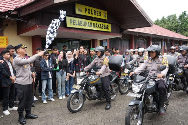 Polres Pelabuhan Gandeng Mahasiswa hingga Pemuda Gelar Baksos Polri Presisi di Makassar