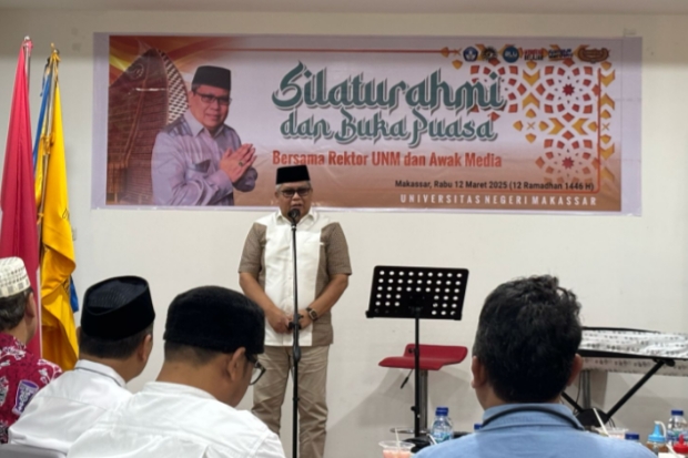 Ramadan Momentum Rektor UNM Pererat Hubungan dengan Media