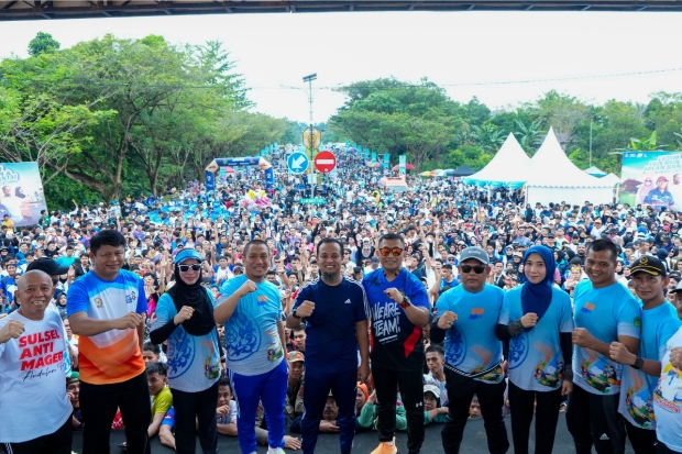 Gubernur Sulsel Lepas Puluhan Ribu Peserta Fun Run Luwu Timur dan Anti Mager Sulsel