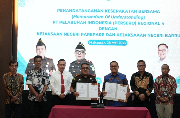 Perkuat Sinergi, Pelindo Regional 4 Teken MoU dengan Kejari Parepare & Kejari Barru