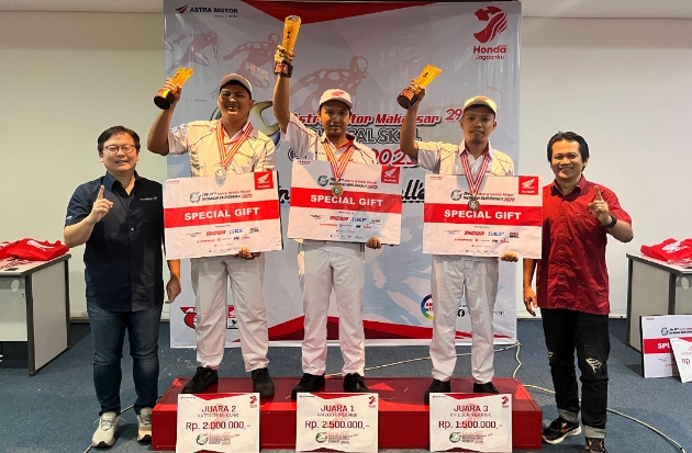 Asmo Sulsel Umumkan Juara Kontes Mekanik & Service Advisor, Wakil Regional Siap Melaju ke Nasional