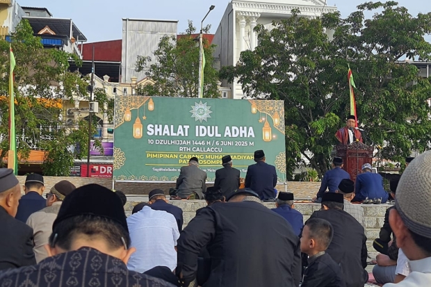 PD Muhammadiyah Wajo Salat Idul Adha di RTH Callacu, 204 Ekor Sapi Kurban Akan Disembelih