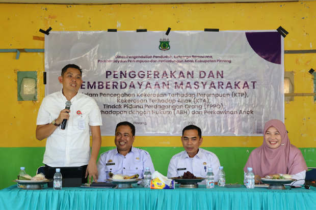 Kominfosandi Pinrang Sosialsiasi Pencegahan Kekerasan Terhadap Perempuan dan Anak