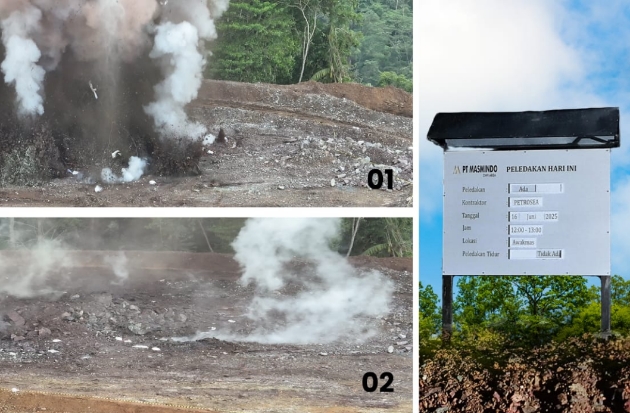 Langkah Maju Proyek Awak Mas, MDA Sukses Laksanakan First Blasting