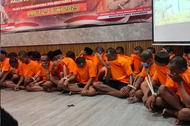 Kurang Sebulan, Polisi Tangkap 107 Pelaku Narkoba di Makassar