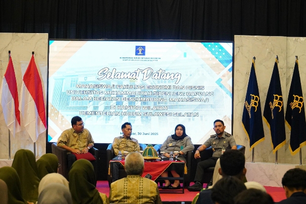 Kemenkum Sulsel Sambut Kunjungan  Mahasiswa FEB UMS Rappang