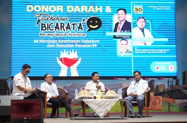 Semen Tonasa Gelar Donor Darah dan Talkshow Kesehatan untuk Pensiun Sehat