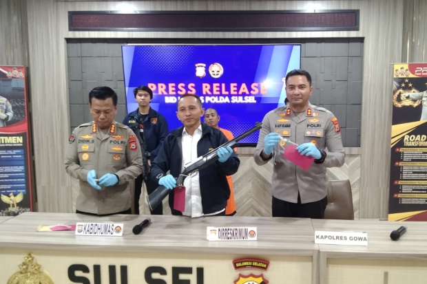 Pelaku Penembakan Staf Desa di Gowa Berhasil Diringkus Polisi