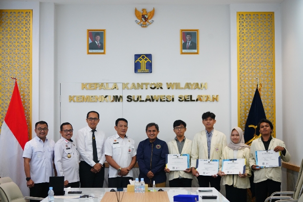 Kemenkum Sulsel Kolaborasi dengan Mahasiswa Universitas DIPA Ciptakan Aplikasi