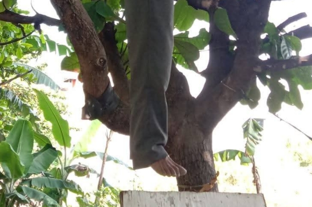 Mayat Tergantung di Pohon Gegerkan Warga Rappocini Makassar
