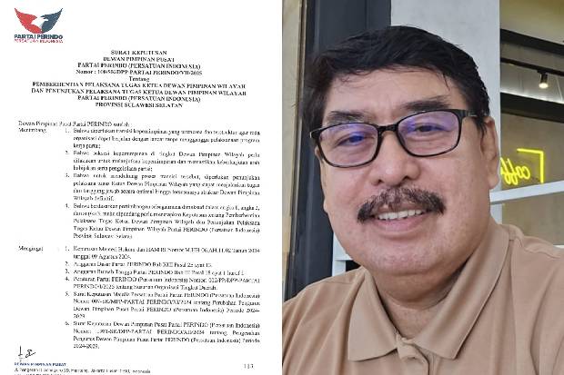 Eks Sekprov Abd Hayat Gani Jabat Plt Ketua DPW Perindo Sulsel