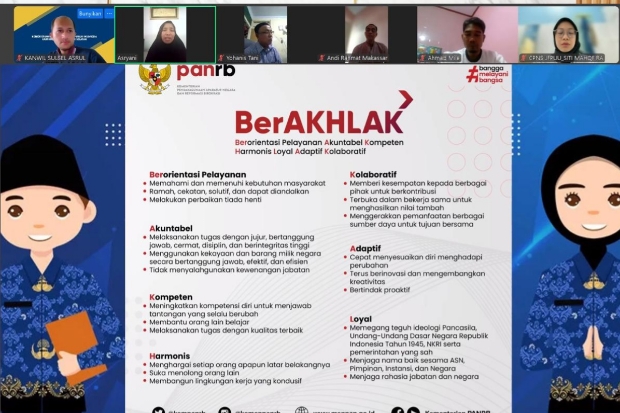 ASN Kemenkum Sulsel Tanamkan Semangat Berakhlak dalam Budaya Kerja