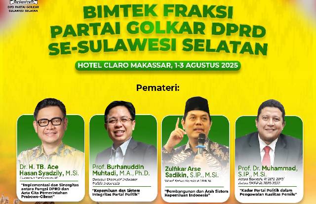 Fraksi Golkar Gelar Bimtek, Hadirkan Gubernur Lemhanas hingga Burhanuddin Muhtadi
