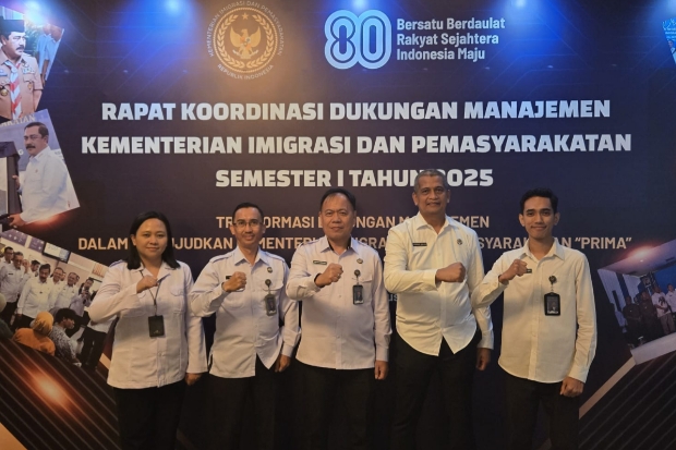 Kakanwil dan Kabag TU Imigrasi Sulsel Hadiri Hari Pertama Rakor Manajemen Kemenimipas