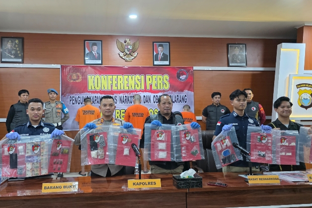 Polres Maros Bongkar Jaringan Narkoba, 225 Gram Sabu Disita