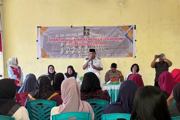 Kanwil Kemenkumham Sulsel Gelar Temu Sadar Hukum di Kelurahan Bakung