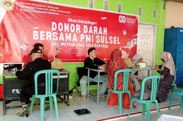 LDII Sulsel Gelar Donor Darah Sambut Hari Kemerdekaan RI, Kumpulkan 41 Kantong