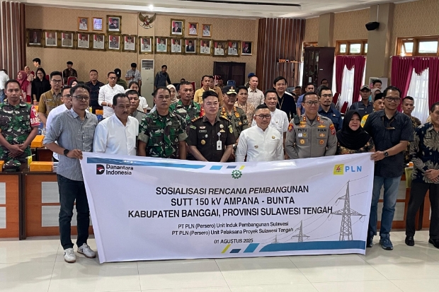 PLN Bangun Jaringan Listrik 150 kV Ampana–Bunta, Dorong Interkoneksi Sulawesi
