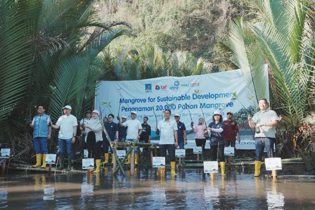 Astra Group & Kalla Toyota Tanam 20.000 Mangrove di KBA Rammang-rammang