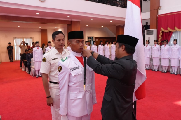 73 Anggota Paskibraka Tingkat Provinsi Sulsel Resmi Dikukuhkan
