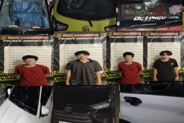 Polres Jeneponto Kembali Tangkap Pelaku Pengrusakan Mobil yang Viral