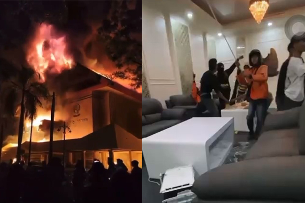 Sebelum Dibakar, Massa Aksi Tembus dan Rusak Ruangan Ketua DPRD Sulsel