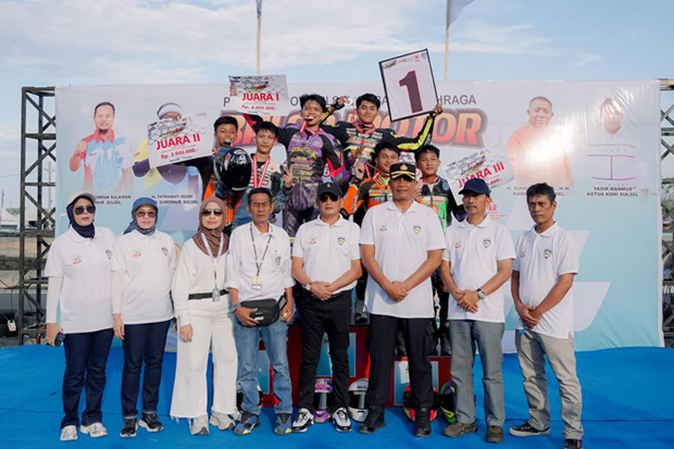 Pra Porprov Sulsel XVIII Cabor Balap Motor Sukses Digelar di Sirkuit Attakae Wajo