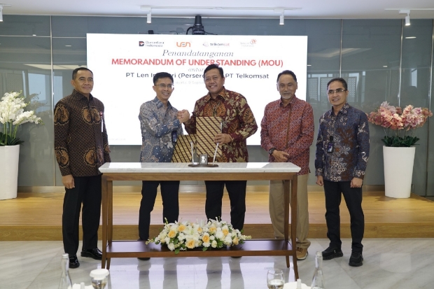 Telkomsat dan PT Len Industri Kolaborasi Perkuat Pertahanan Berbasis Satelit