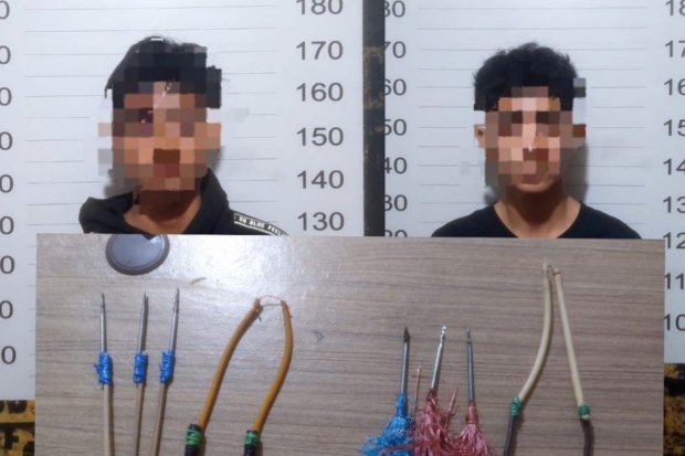 Dua Pemuda Diamankan Polisi Usai Kedapatan Bawa Busur