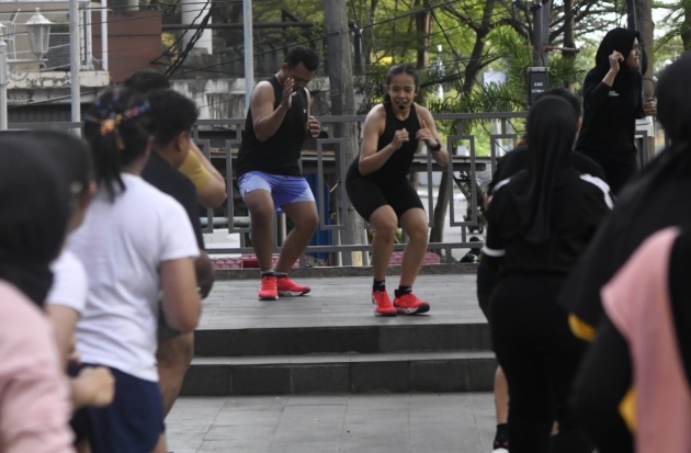Hadirkan Energi Positif, Body Combat Seru di Teras Aryaduta Makassar