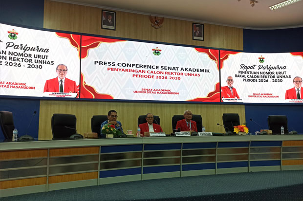 Berikut Daftar Nomor Urut Bacalon Rektor Unhas, Petahana Nomor Urut 1