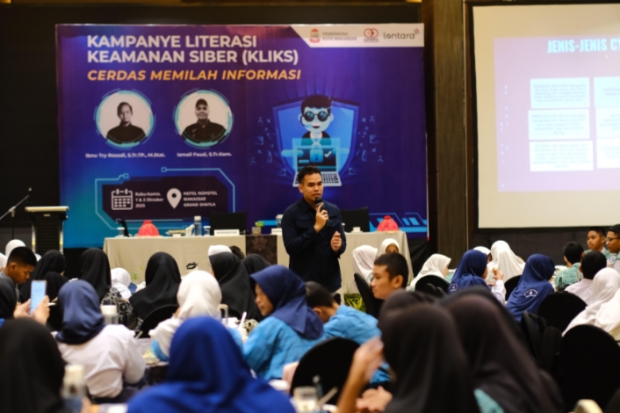 Diskominfo Makassar Gelar Kampanye Literasi Keamanan Siber untuk Pelajar SMP