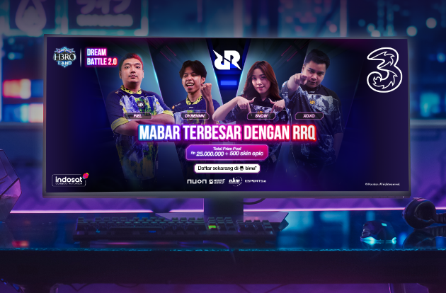 Tri Hadirkan H3RO Land Dream Battle 2.0, Dukung Talenta Muda di Dunia Esports