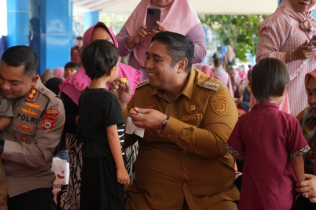 Peringati Hari Jadi Sulsel, Pemkab Maros Ajak 400 Anak Ikut Gerakan Makan Telur