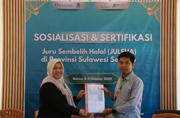 Perkuat Ekosistem Halal, BI Sulsel Gelar Sosialisasi & Sertifikasi Juleha