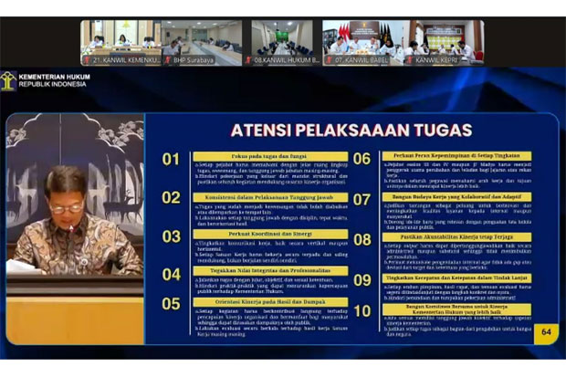 Kakanwil Kemenkum Sulsel Siap Tingkatkan Kinerja dan Implementasi Arahan Sekjen